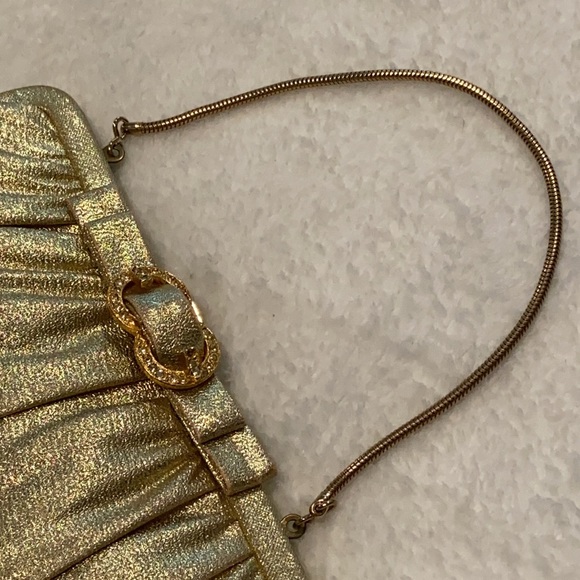 Vintage HL USA Harry Levine Gold Bag Clutch - Picture 3 of 8